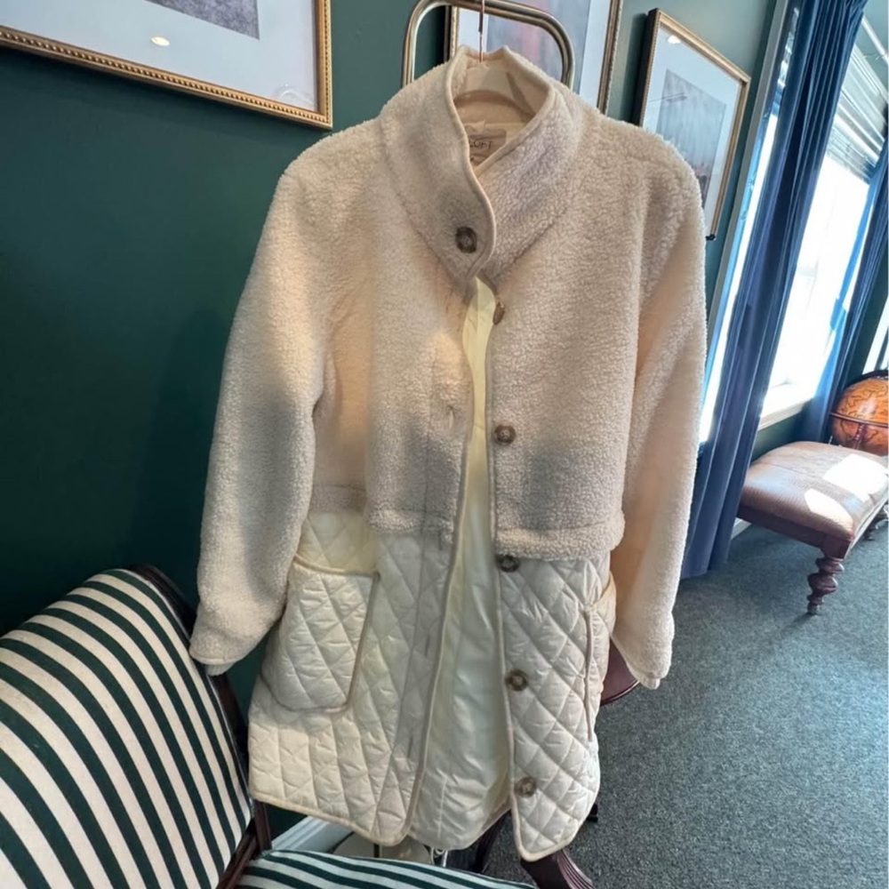 Women's Cream Quilted Jacket